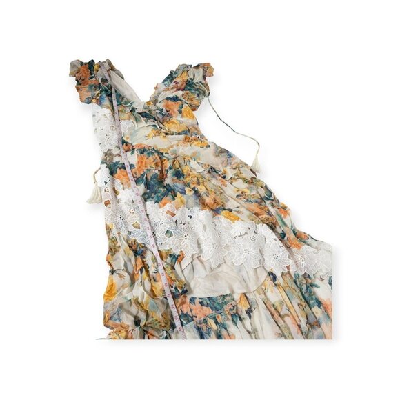 NWT Anthropologie Floral Lace Midi Dress Size 4 Multicolor Lightweight Boho - Picture 7 of 11